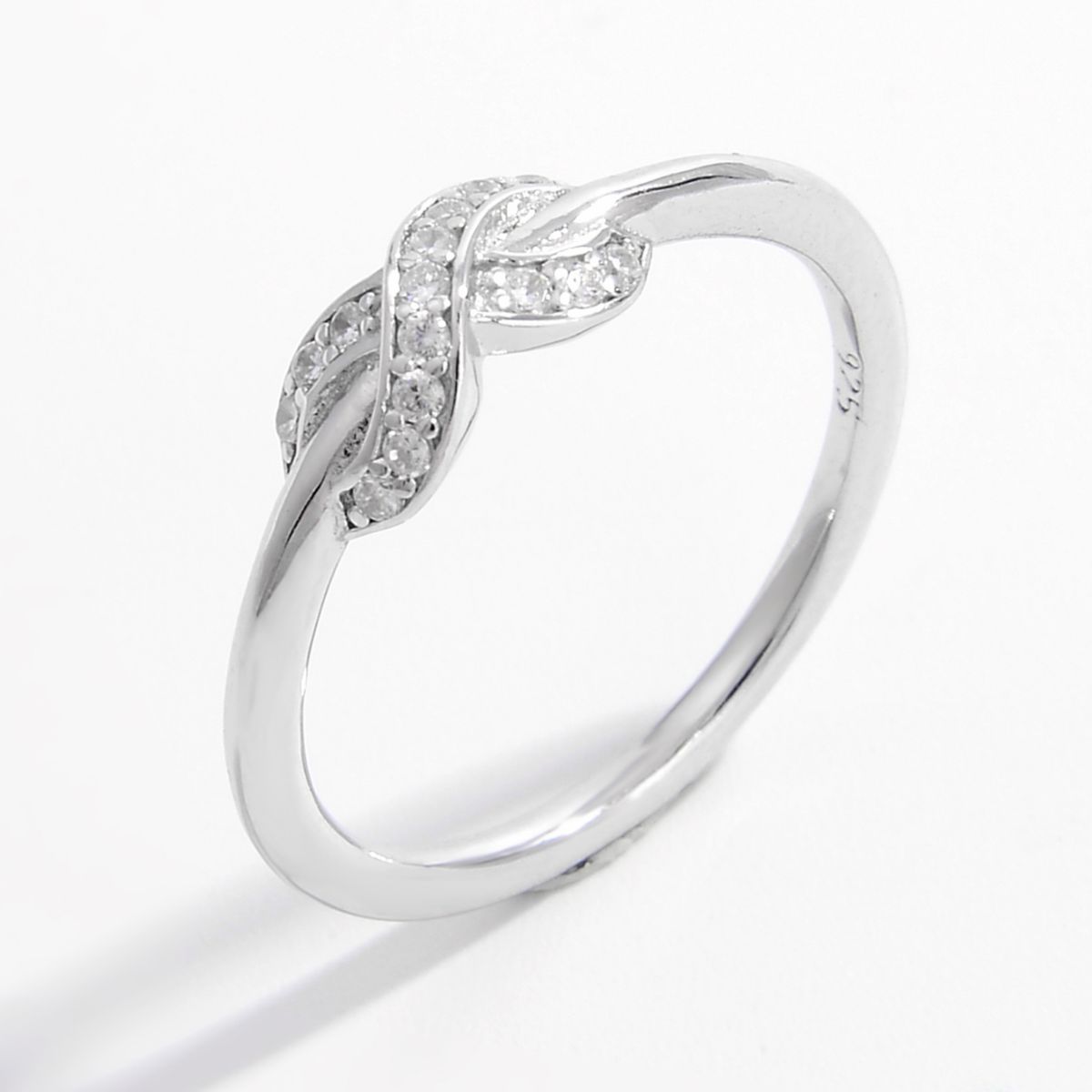 925 Sterling Silver Zircon Geometric Ring