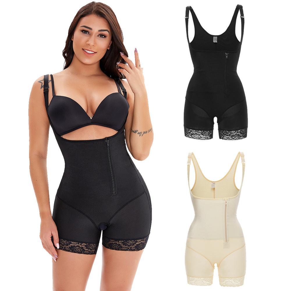 Zip-breasted sling bodysuit