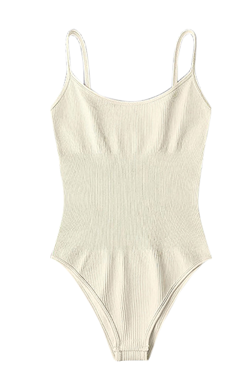 Scoop Neck Spaghetti Strap Active Bodysuit