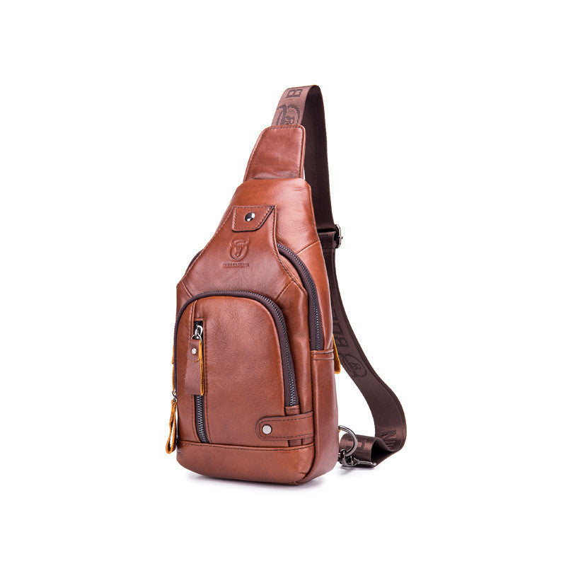 Casual soft leather crossbody bag