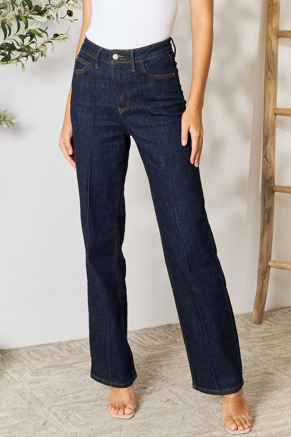 Judy Blue Full Size High Waist Wide Leg Jeans