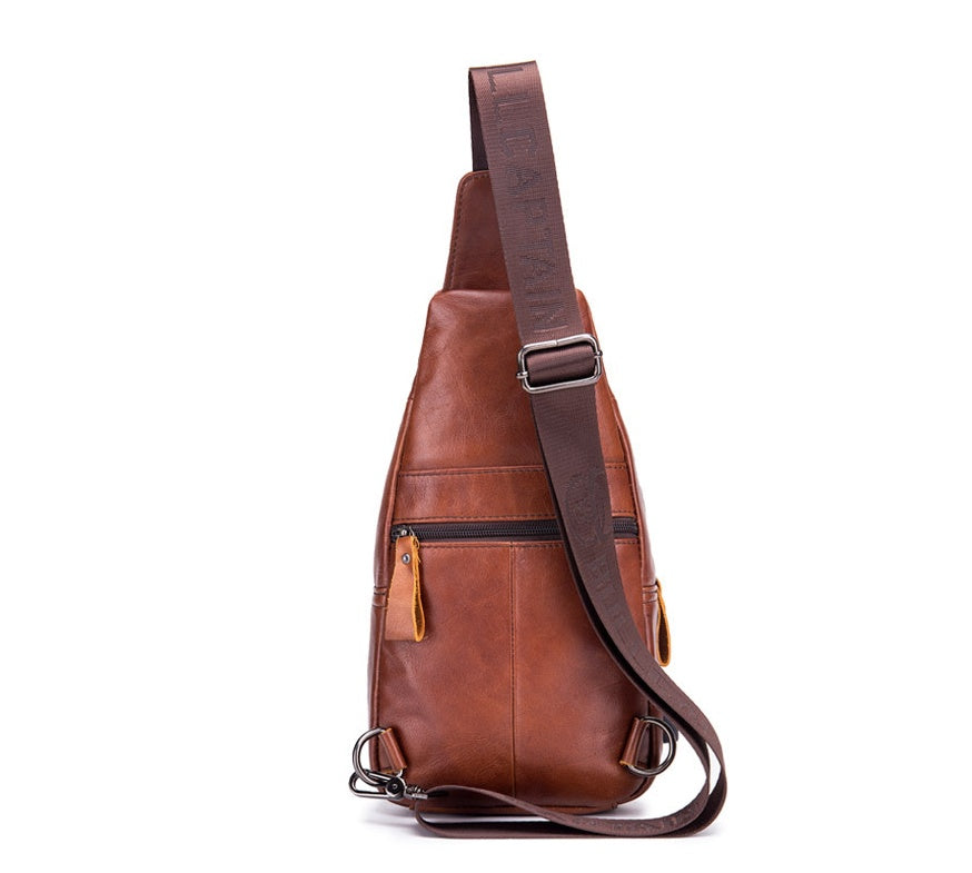 Casual soft leather crossbody bag