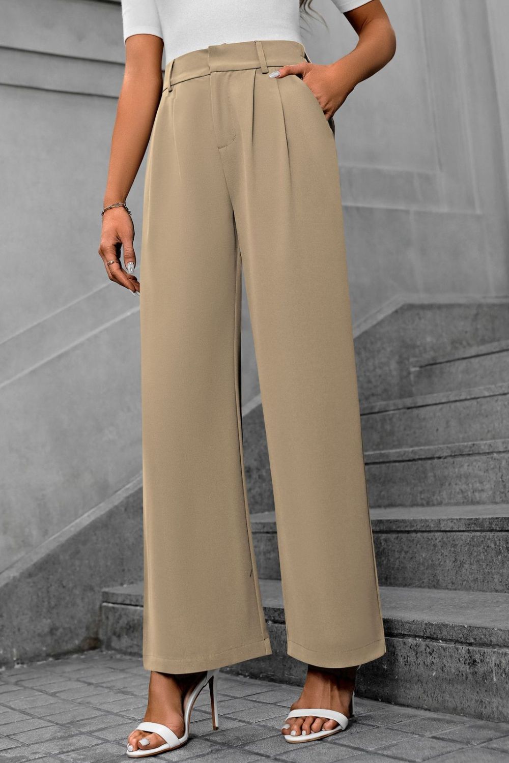 Mandy Pocketed High Waist Pants