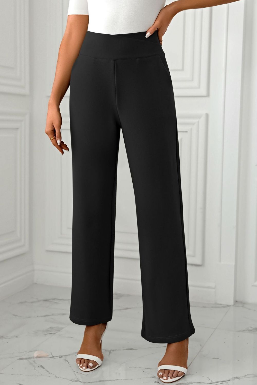 Mandy High Waist Pants with Pockets