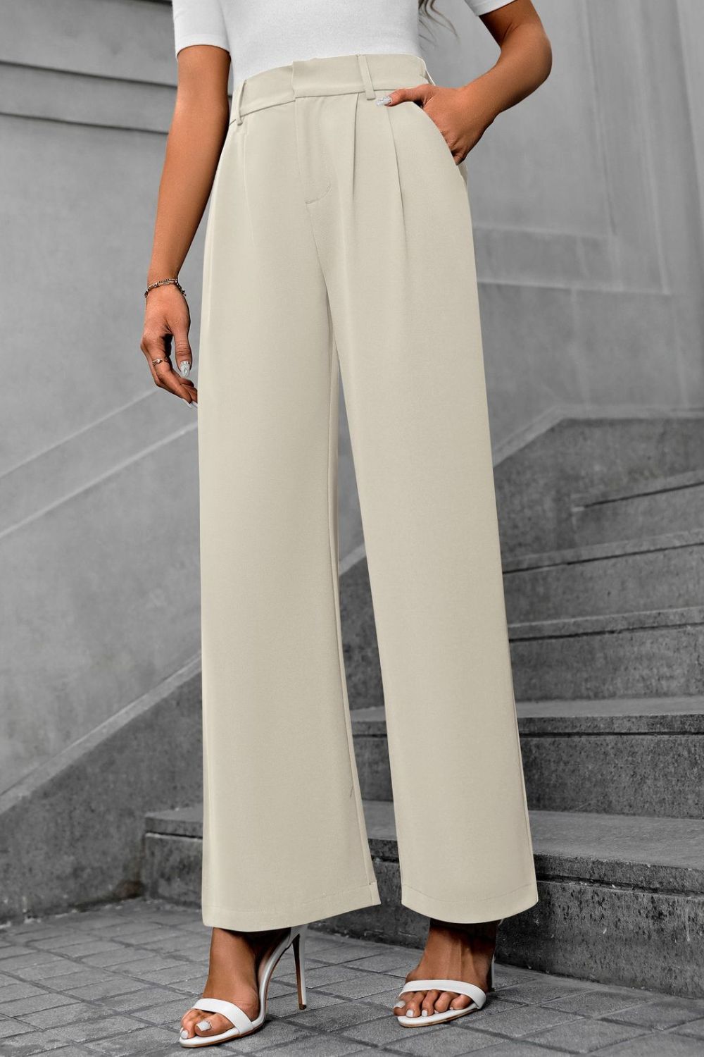 Mandy Pocketed High Waist Pants