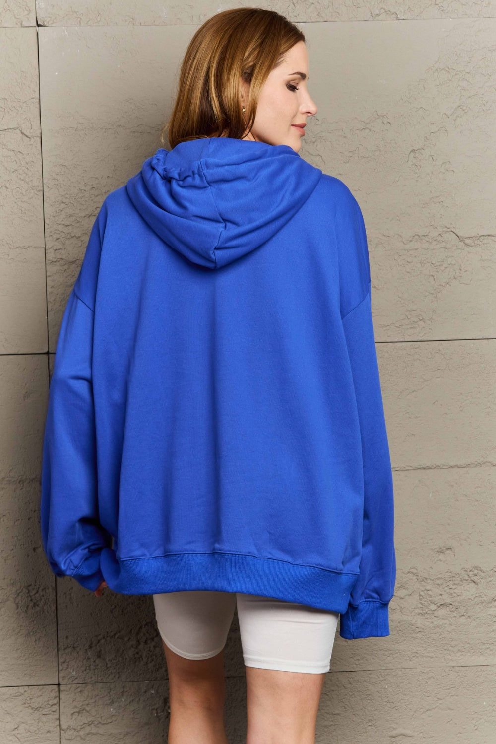 Full Size Drawstring Long Sleeve Hoodie