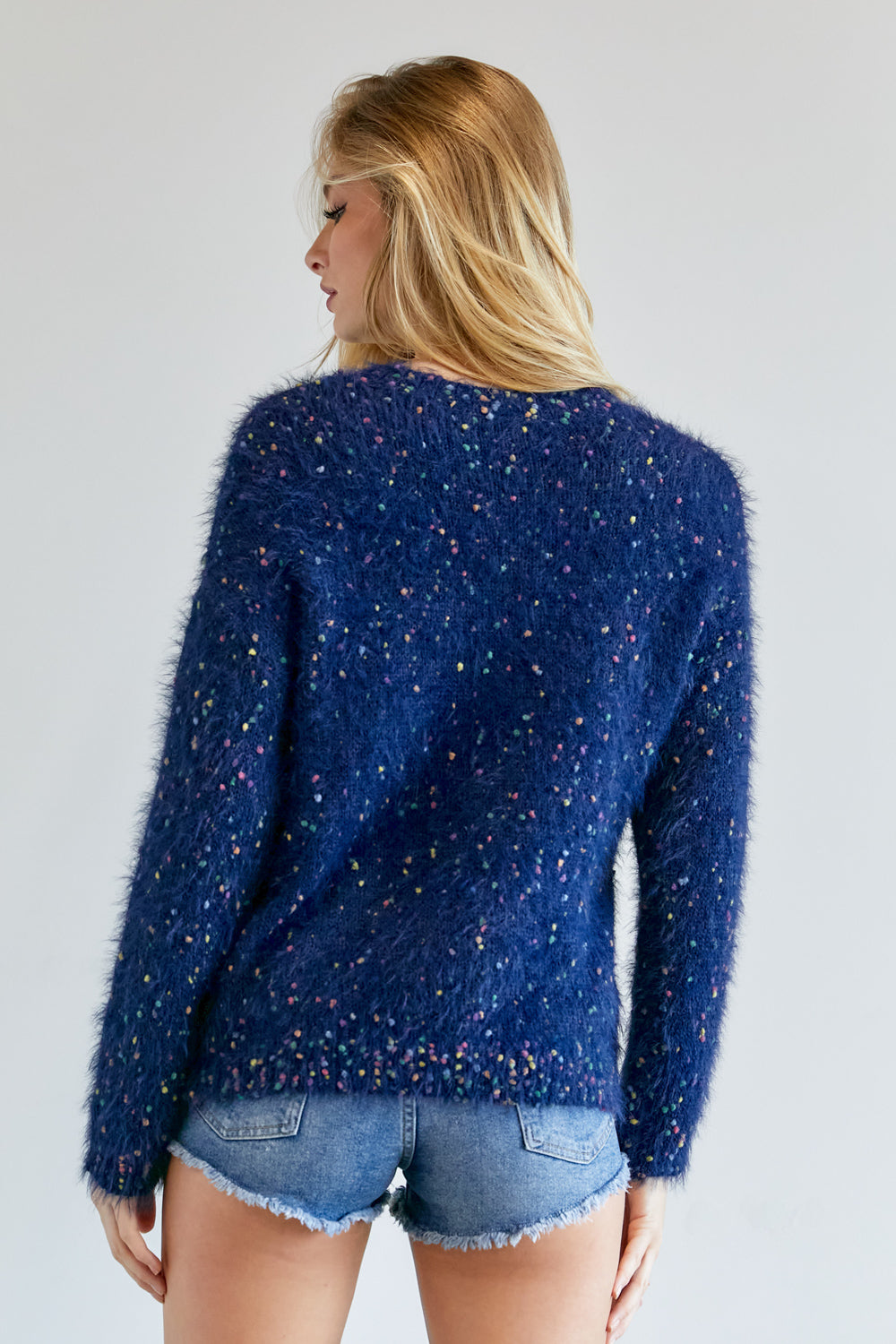 Cute Multi Color Polak Dot Sweater