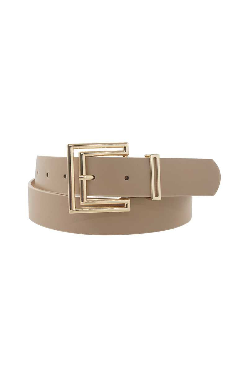 Outline Cutout Square Buckle Belt