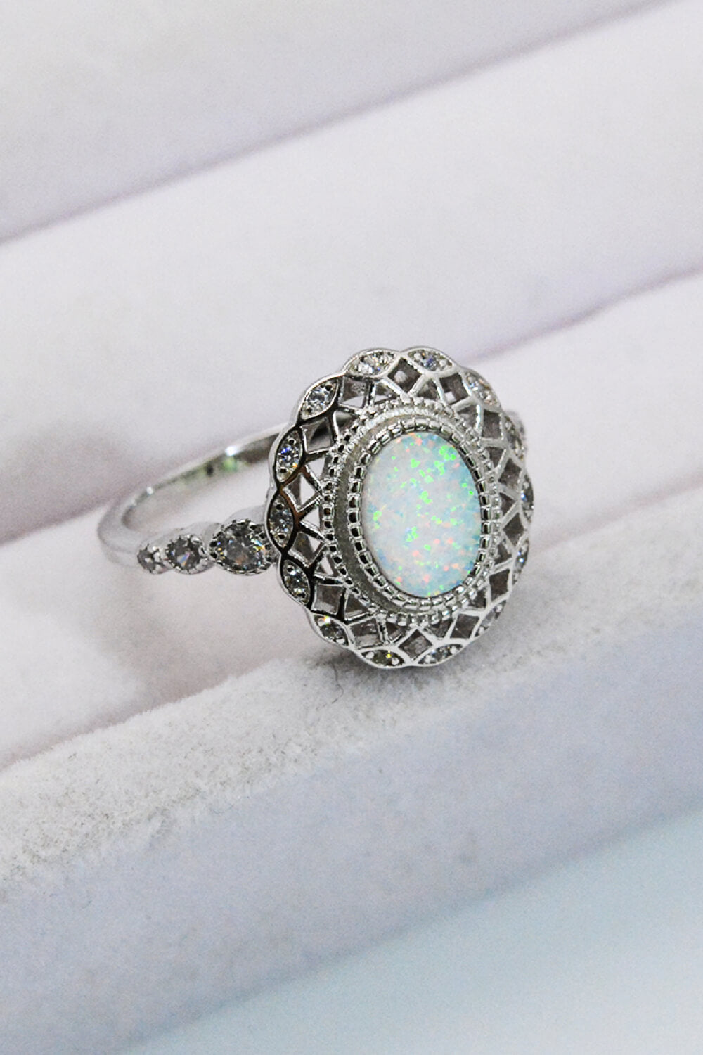 Feeling The Love 925 Sterling Silver Opal Ring