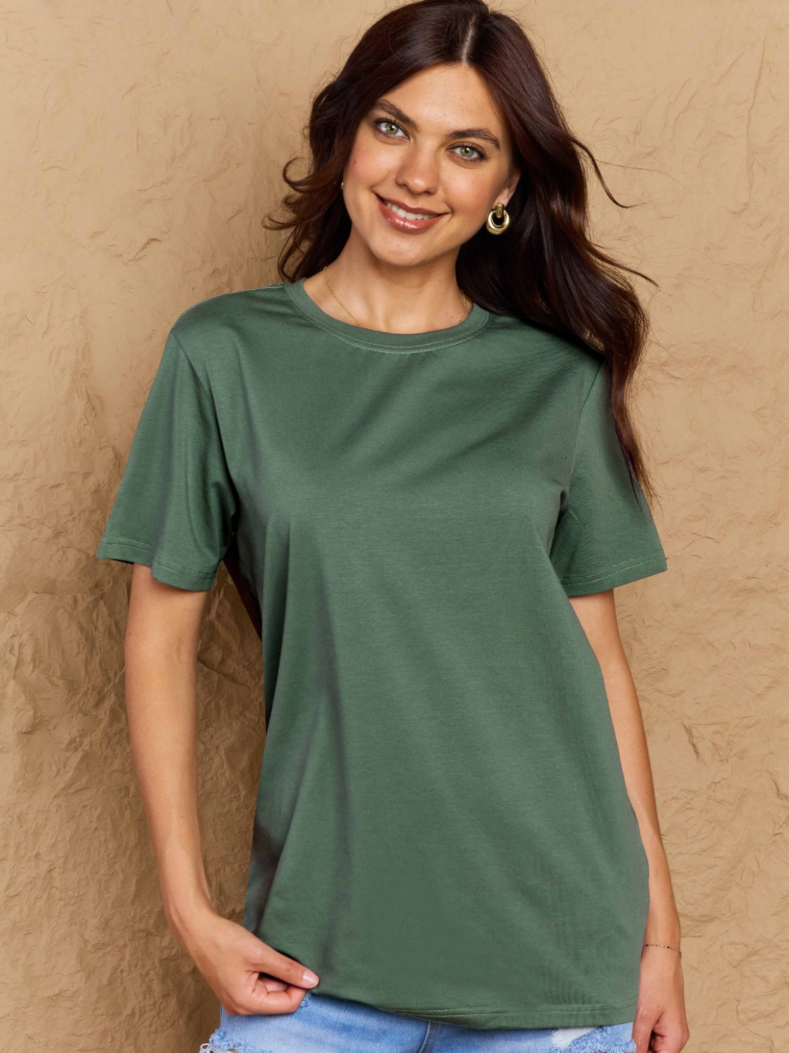 Full Size Round Neck Short Sleeve T-Shirt