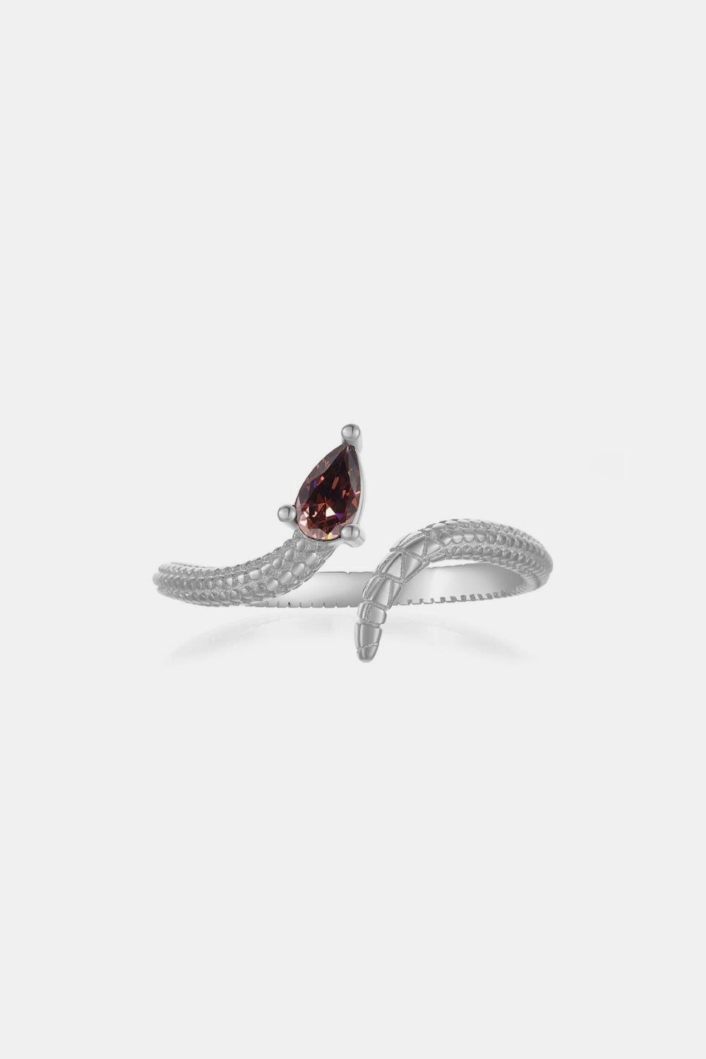 925 Sterling Silver Zircon Snake Shape Ring