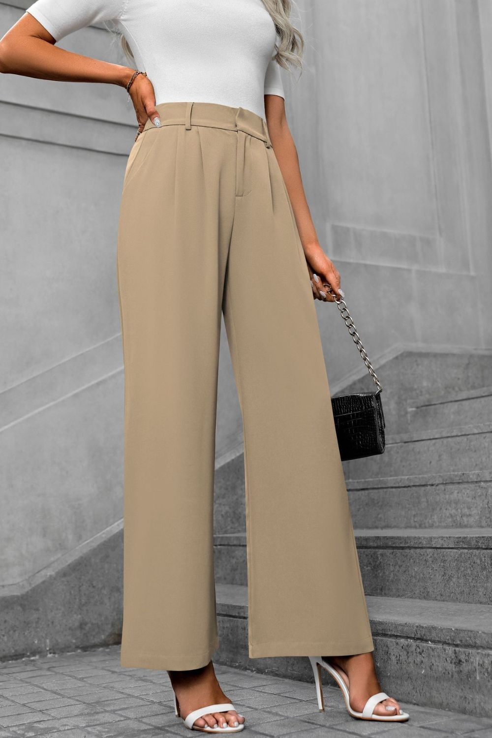 Mandy Pocketed High Waist Pants