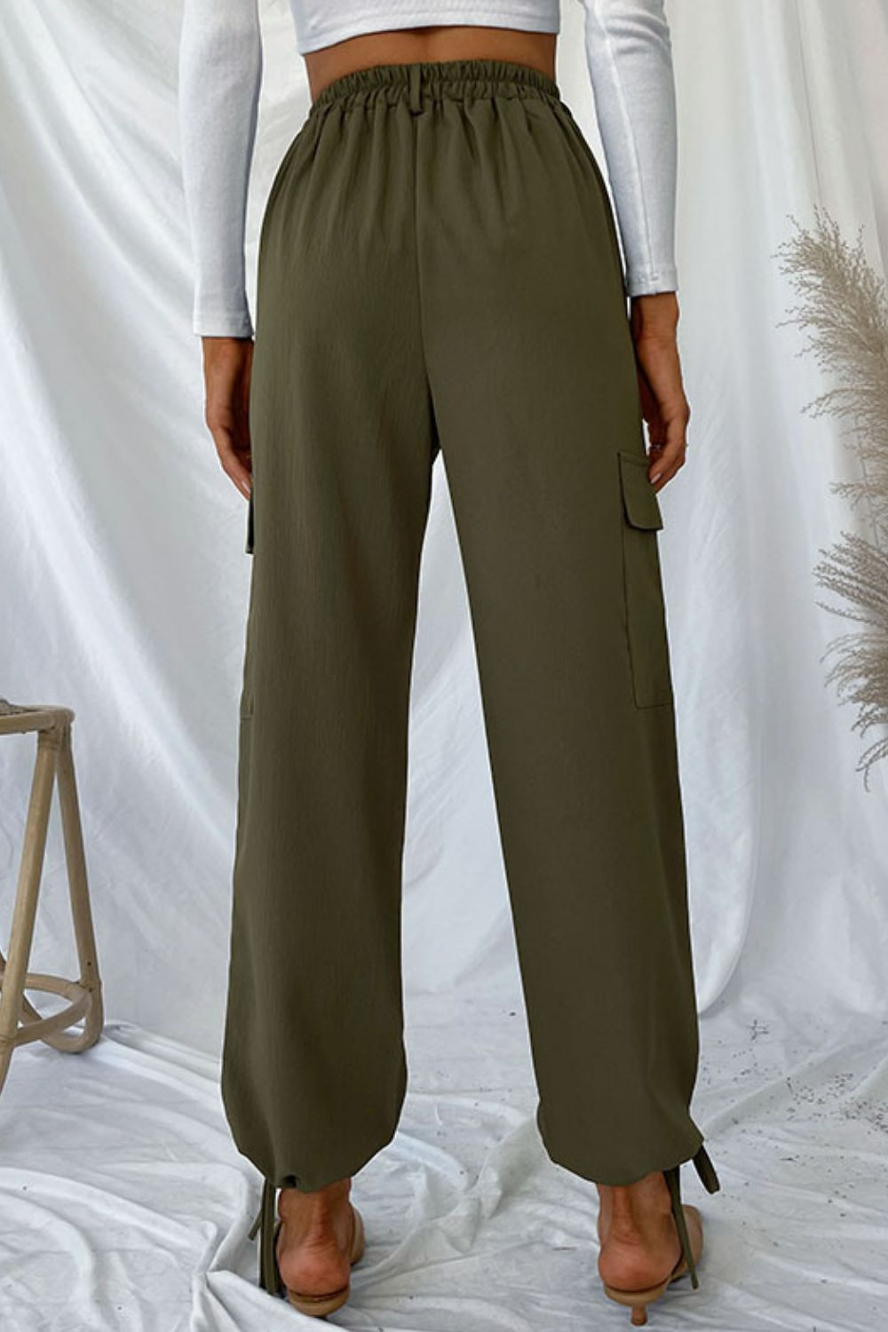 Perfee Drawstring Ankle Cargo Pants